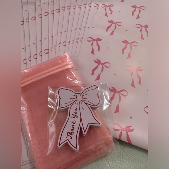 Pink Bows Poly Mailers & Shipping Essentials Set - Picture 4 of 4